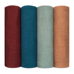 Muslin Swaddle Blankets Wine Neptune Fern Caramel 4 Pack Comfy Cubs Everetts Place: Online Boutique