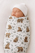 Muslin Swaddle, Bear - Baby & Toddler Clothing, Child, Natural material, Brown bear, Hat | Everetts Place