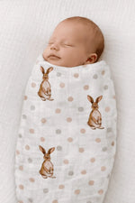 Muslin Swaddle, Bunny Polka Dot - Baby & Toddler Clothing, Child, Linens, Wrap, Pattern | Everetts Place