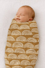 Muslin Swaddle, Gold Rainbows - Textile, Baby & Toddler Clothing, Child, Comfort, Linens | Everetts Place