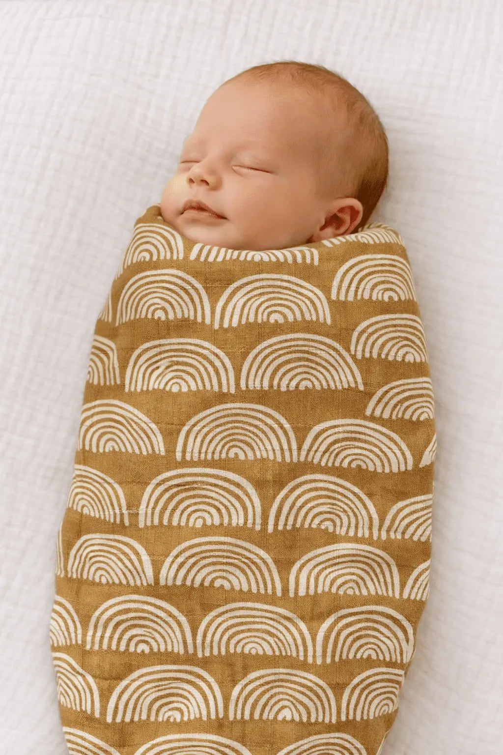 Muslin Swaddle, Gold Rainbows - Textile, Baby & Toddler Clothing, Child, Comfort, Linens | Everetts Place
