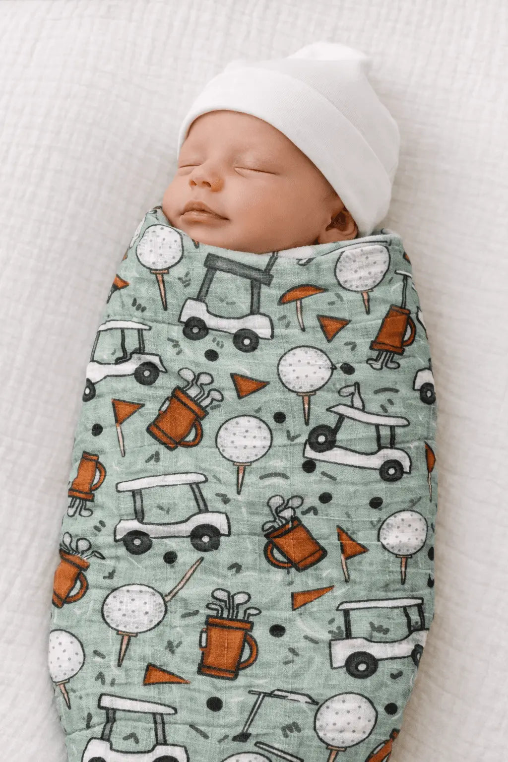 Muslin Swaddle, Golf - Baby & Toddler Clothing, Child, Pattern, Hat, Person | Everetts Place