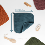 Comfy Cubs Muslin Washcloths Neptune For Baby Bath Time Essentials - Everetts Place Boutique - 