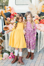Mustard 3/4 Sleeve Pocket Twirl Dress Mila and Rose Mila & Rose ® Everetts Place: Online Boutique