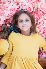 Mustard 3/4 Sleeve Pocket Twirl Dress Mila and Rose Mila & Rose ® Everetts Place: Online Boutique