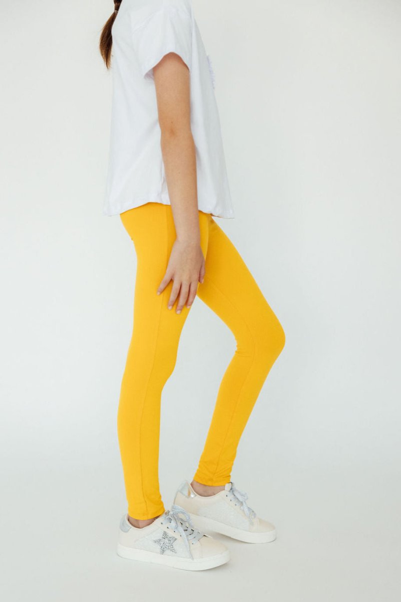 Mila & Rose ® Mustard Leggings High Waisted Slim Fit For Layering - Everetts Place Boutique - 