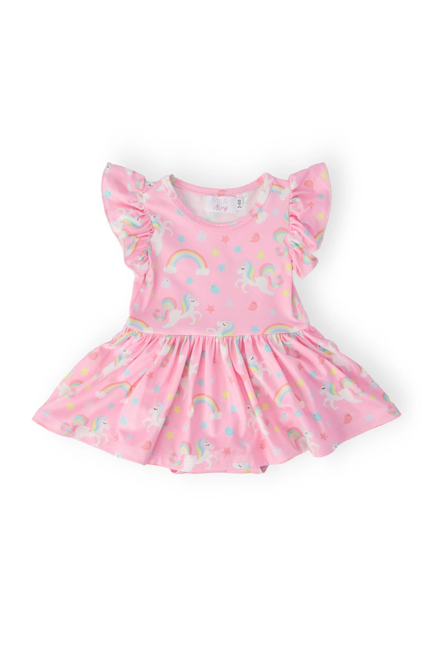 Mila & Rose ® My Little Unicorn S/S Flutter Twirl Bodysuit - 