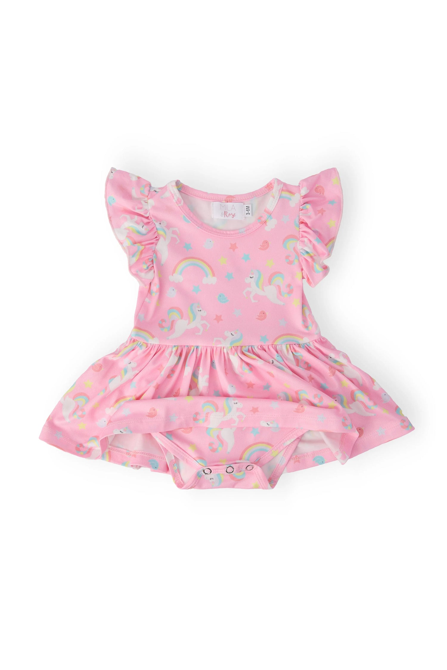 Mila & Rose ® My Little Unicorn S/S Flutter Twirl Bodysuit - 