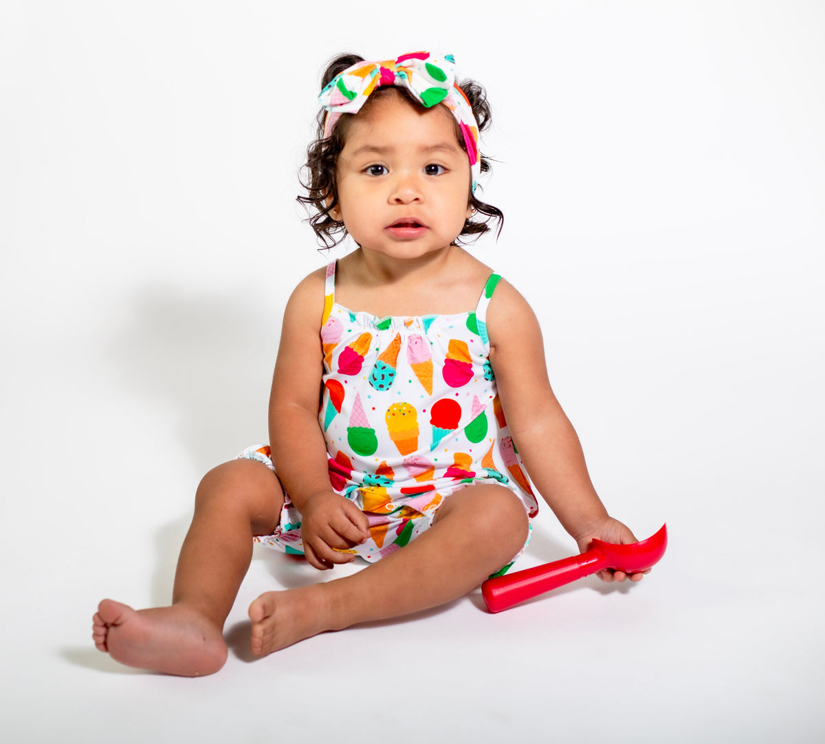 My First Ice Cream Cone Bamboo Bubble Onesie | Baby Summer Outfit by Rayn’s Tiny Stitches