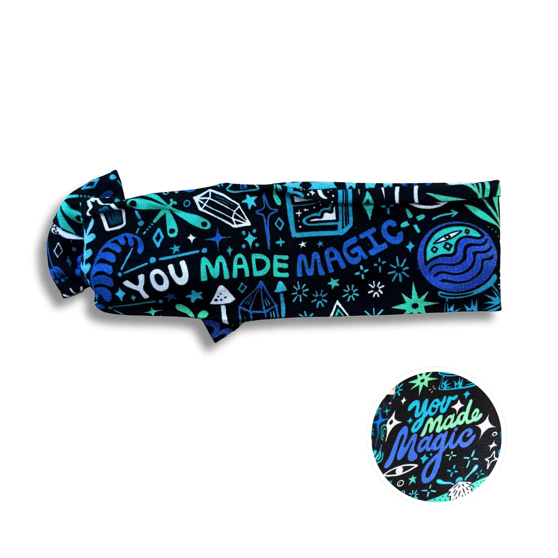 SoftKnot Bow Baby Head Wrap Mystic Mama Blue Cozy Bamboo Raising Mama 