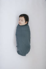 Charcoal Bamboo Stretch Swaddle Blanket by Mebie Baby