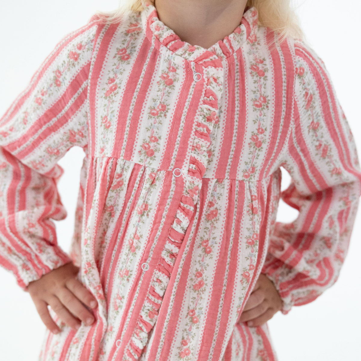 Suzie Floral Stripe - Romy Dress and Bloomer by Angel Dear (view 3 of 7)