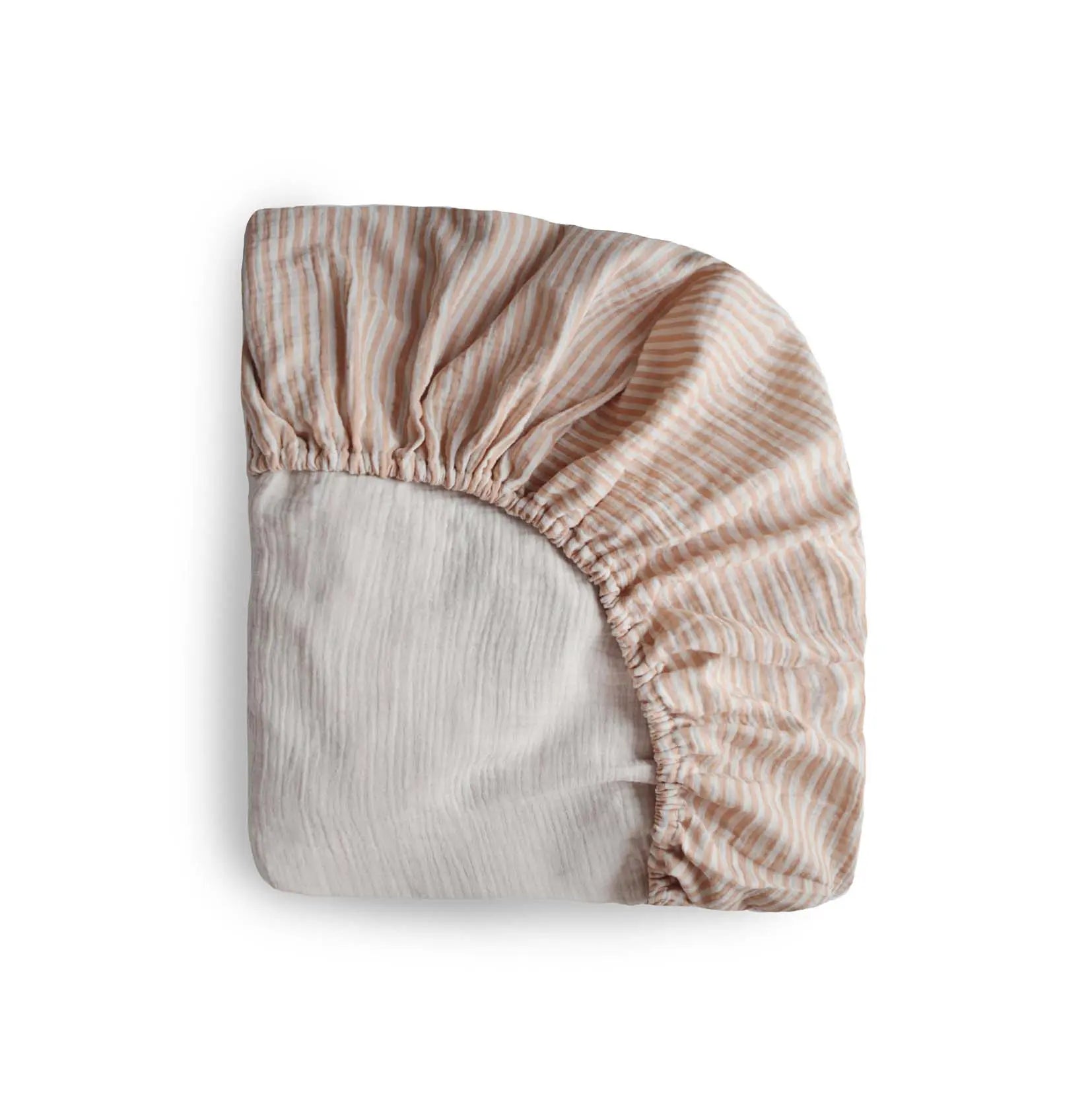 Mushie Mini Muslin Crib Sheet 100 Percent Cotton Extra Soft Breathable Fabric - Home & Garden > Linens & Bedding > Bedding mini crib sheet