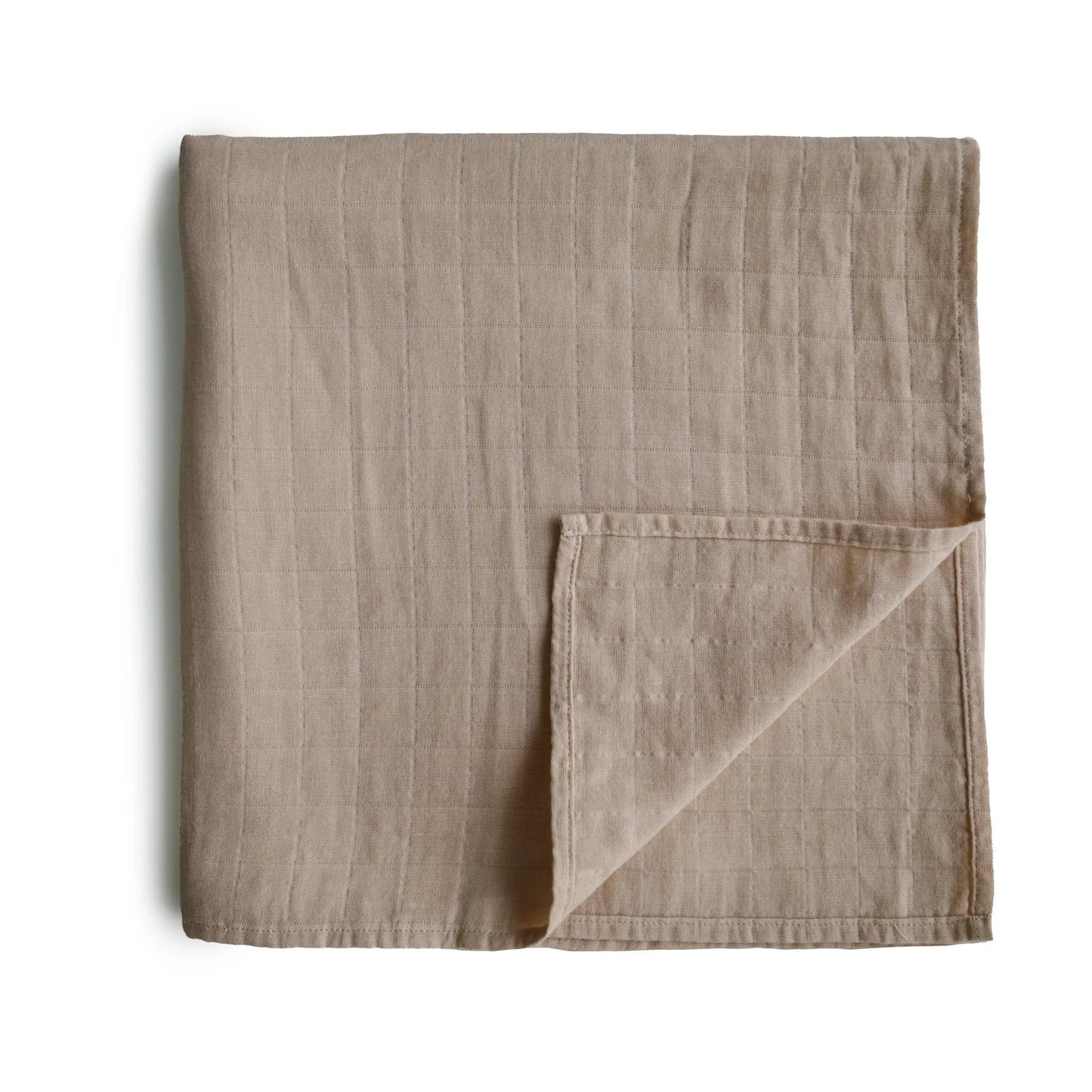 Organic Cotton Muslin Swaddle Blanket for Baby Cuddling and Nursing Mushie