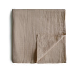 Mushie Organic Cotton Muslin Swaddle Blanket for Baby Cuddling and Nursing - Baby & Toddler > Swaddling & Receiving Blankets Swaddle