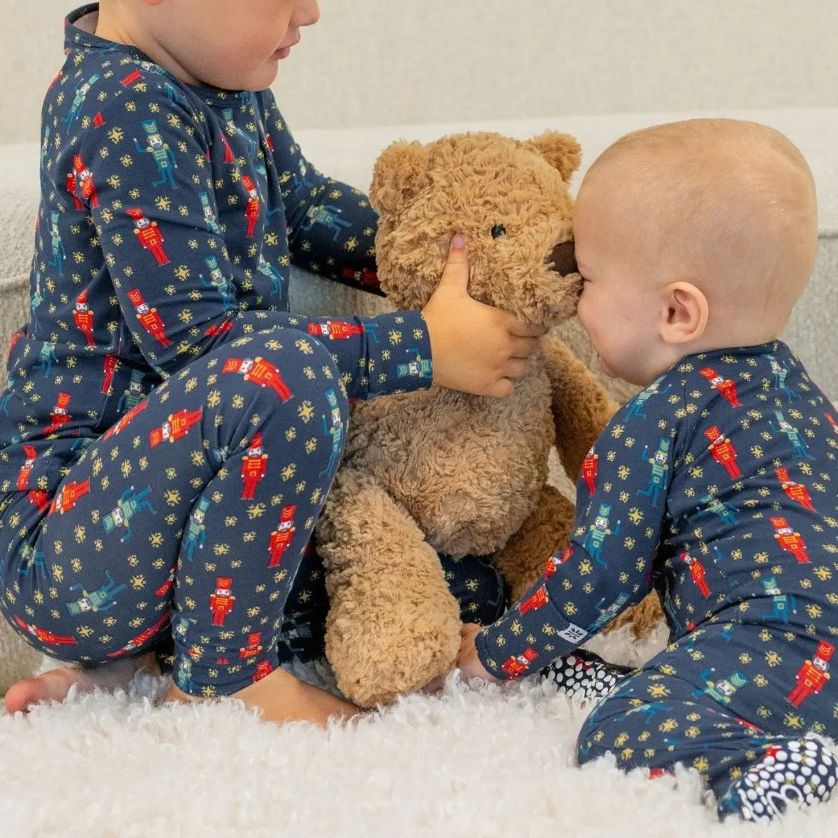 Sweet Bamboo Navy Nutcracker Big Kid Pajama - 