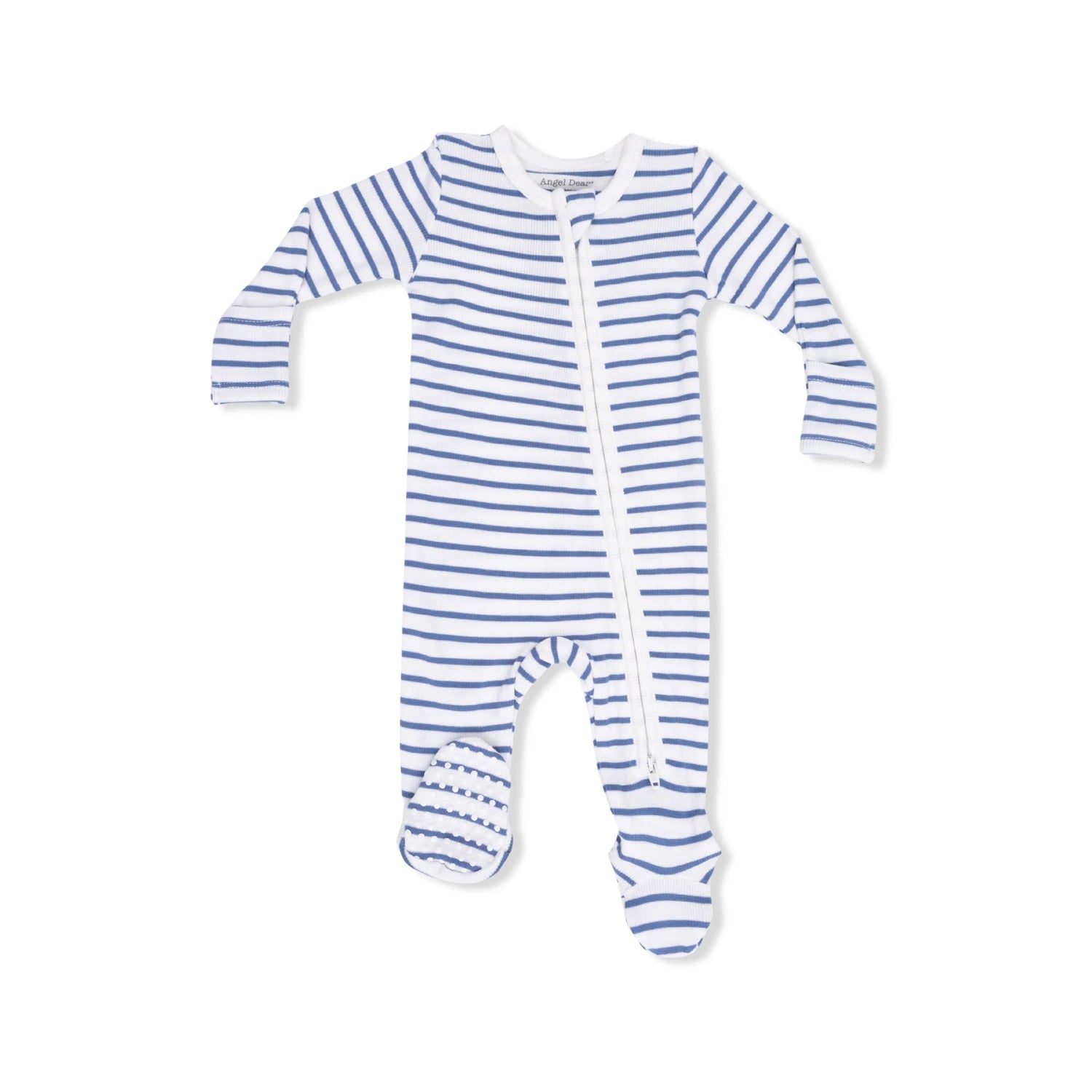 Navy Stripe 2 Way Zipper Footie Baby Sleepwear By Angel Dear Angel Dear 