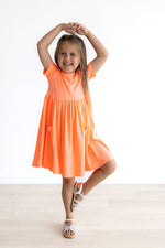 Neon Coral S/S Pocket Twirl Dress by Mila & Rose ® (view 1 of 4)