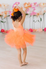 Neon Coral Tank Tutu Leotard Girls Dancewear Fluffy Comfort Mila & Rose ® Everetts Place: Online Boutique