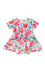 Mila & Rose ® Neon Floral Short Sleeve Twirl Bodysuit For Babies Mila Rose - Everetts Place Boutique - 