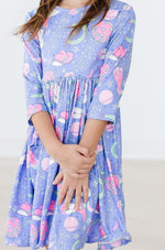 Neon Moon Three Quarter Sleeve Pocket Twirl Dress Girls Mila & Rose ® Everetts Place: Online Boutique