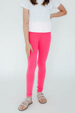 Mila & Rose neon pink baby leggings.