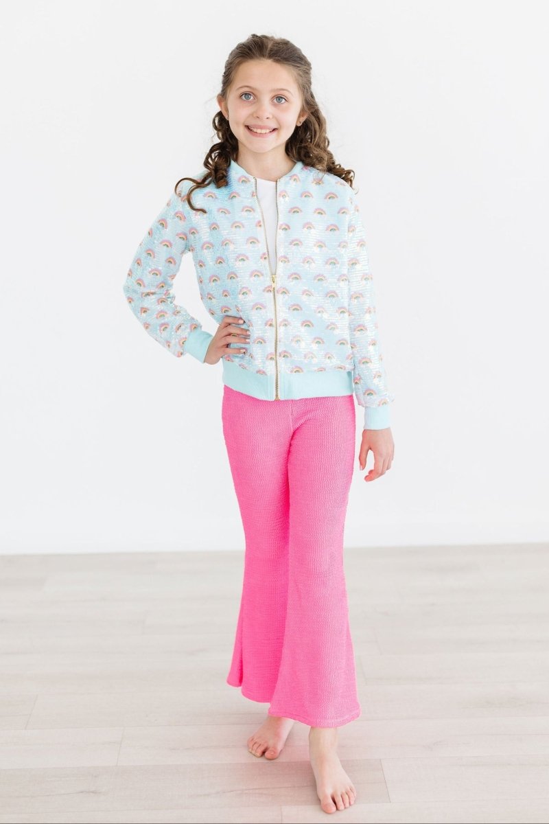 Mila & Rose ® Neon Pink Scrunchy Girls Bells For Kids Mila And Rose - Everetts Place Boutique - 