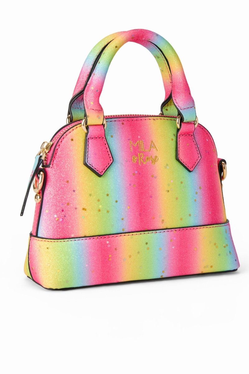 Mila & Rose ® Neon Rainbow Glitter Girls Crossbody Purse Mila Rose - Everetts Place Boutique - 