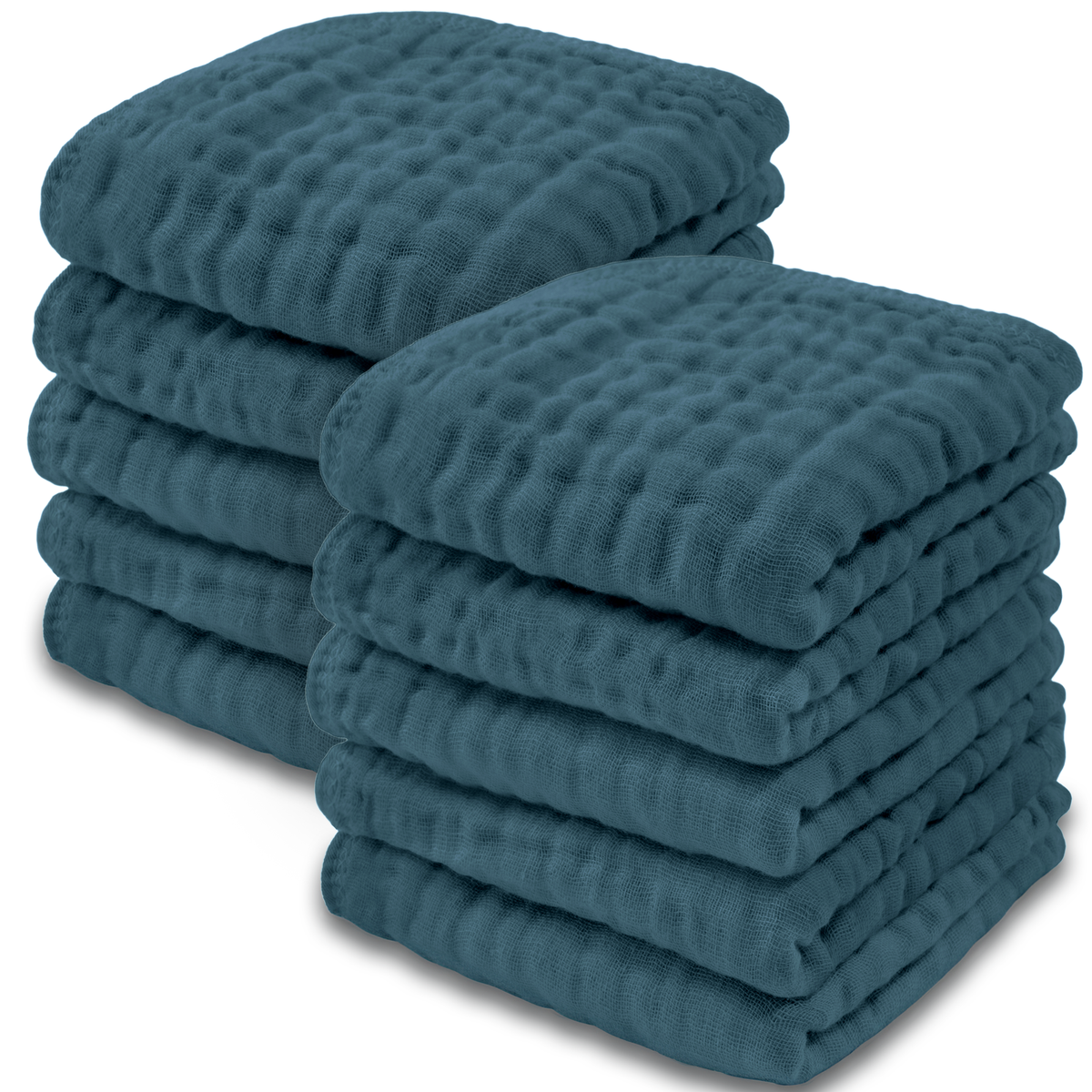 Muslin Washcloths in Neptune by Comfy Cubs