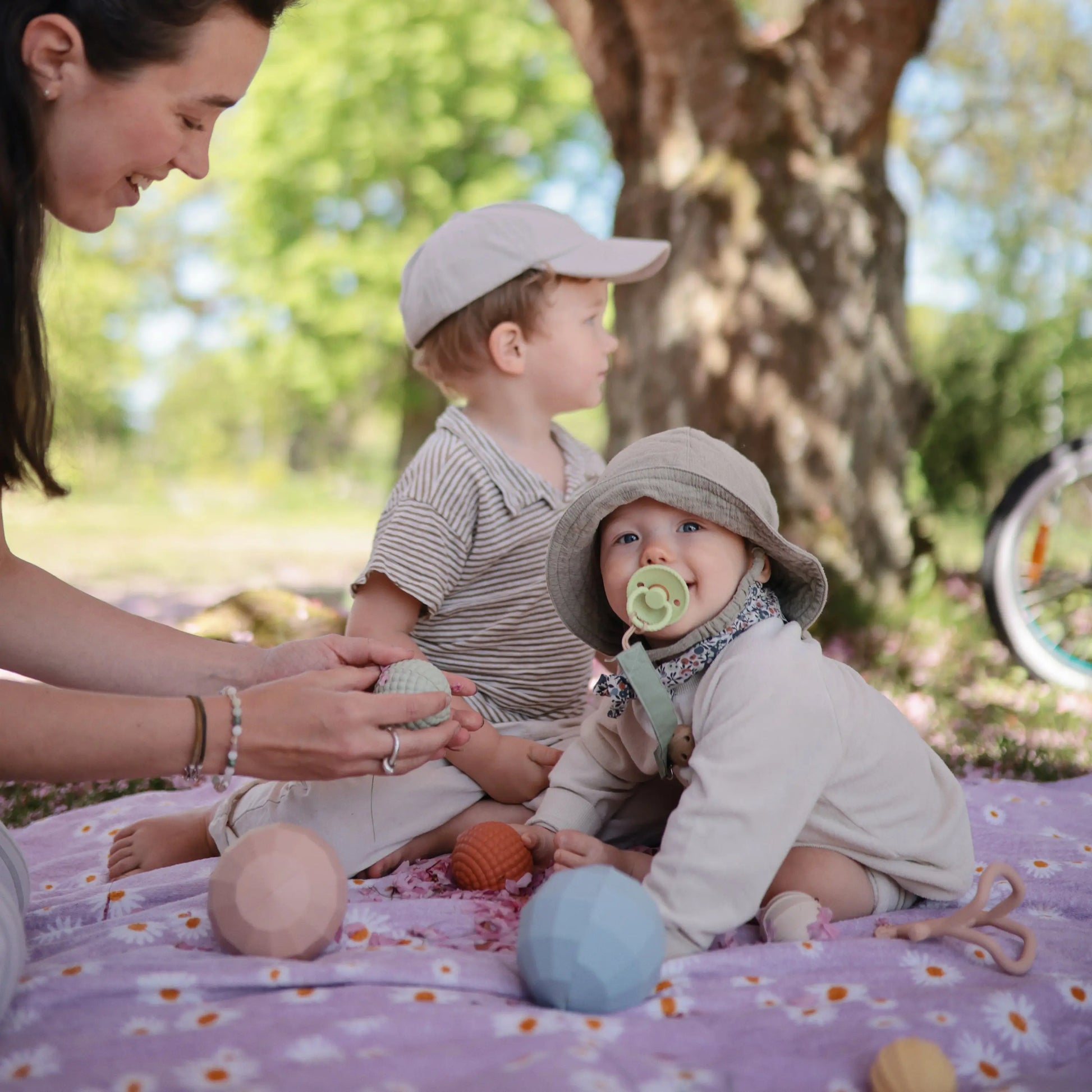 Nesting Spheres Sensory Toy for Tactile Exploration and Development Mushie Everetts Place: Online Boutique