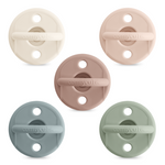 Neutral Multicolor Pacifiers 5 Pack Silicone BPA Free Comfy Cubs Everetts Place: Online Boutique
