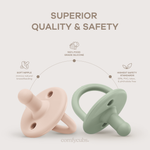 Neutral Multicolor Pacifiers 5 Pack Silicone BPA Free Comfy Cubs Everetts Place: Online Boutique