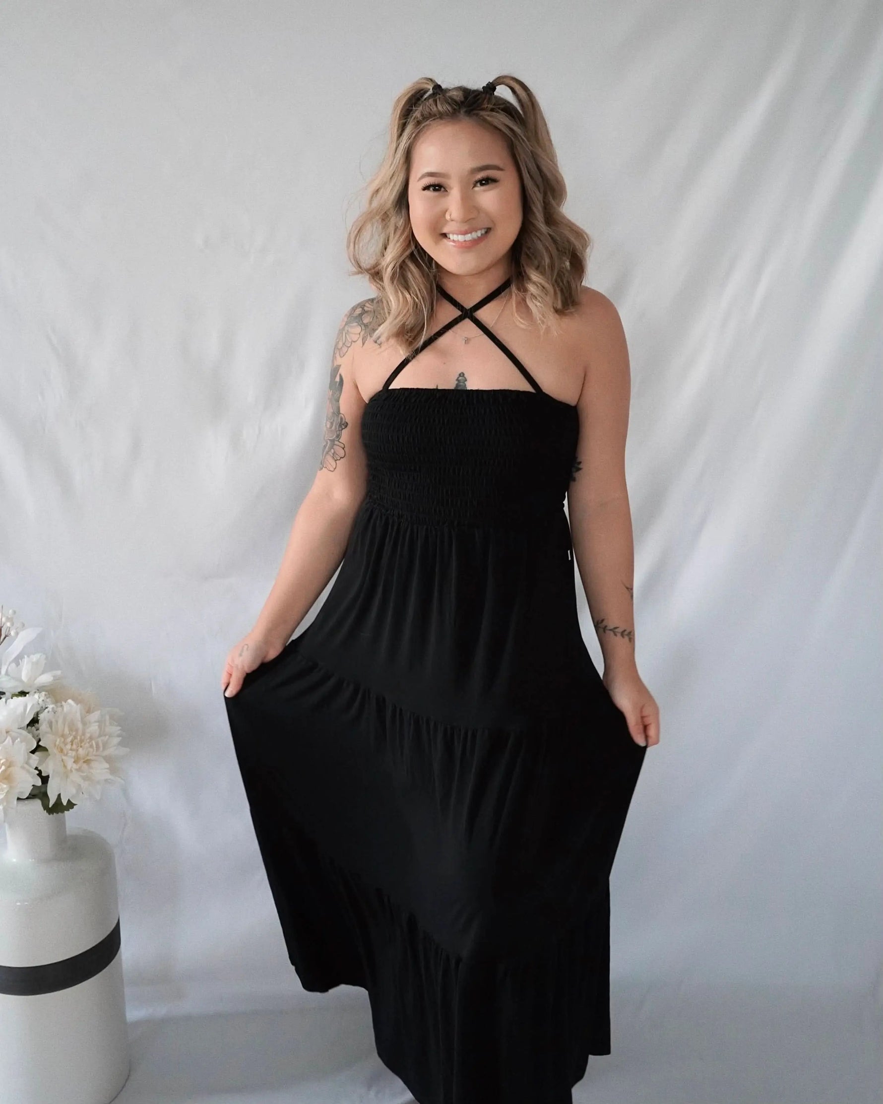 Bubble Baby Nightfall | Adult Smocked Dress - 