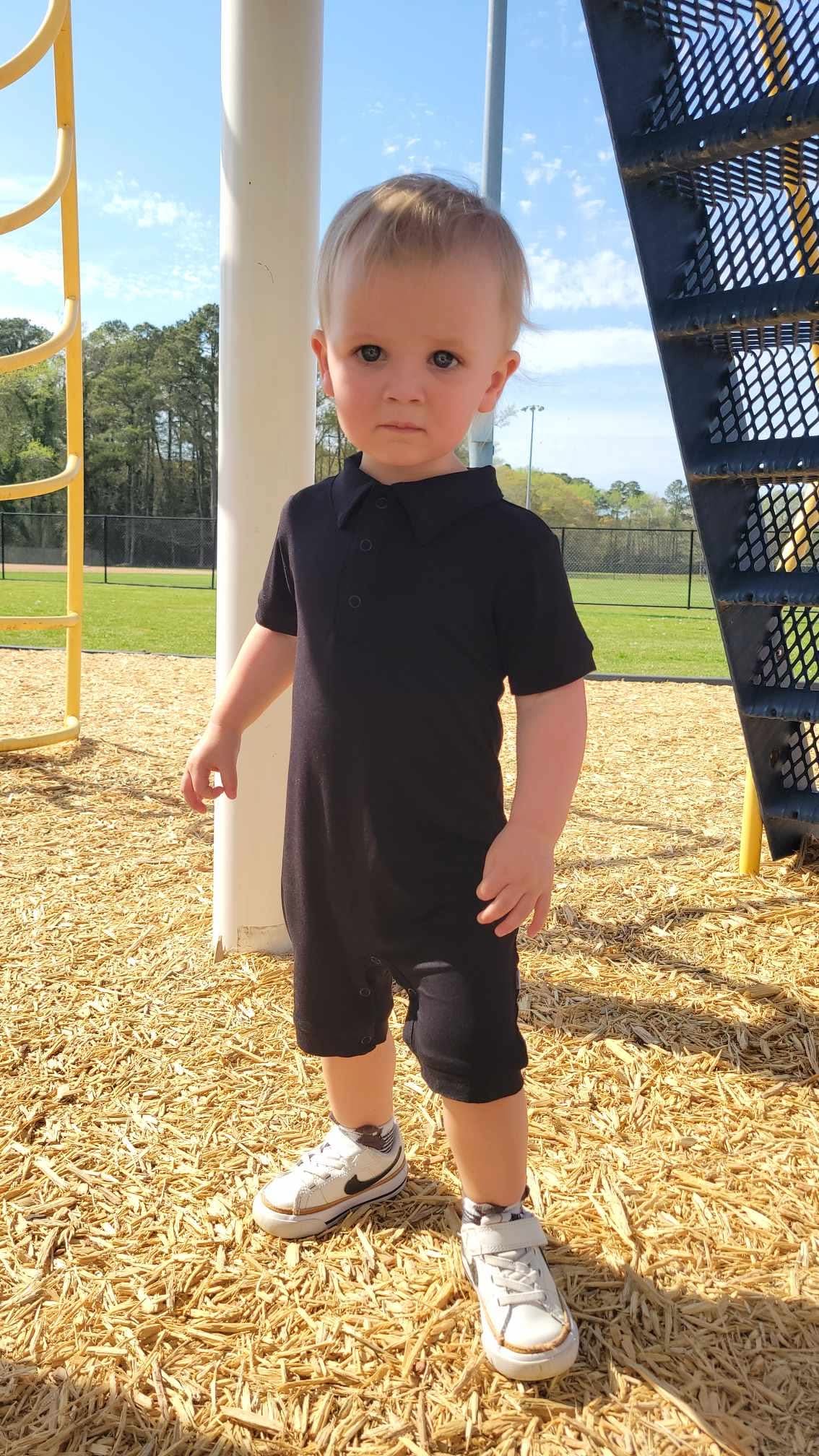 Bubble Baby Nightfall | Polo Romper - 