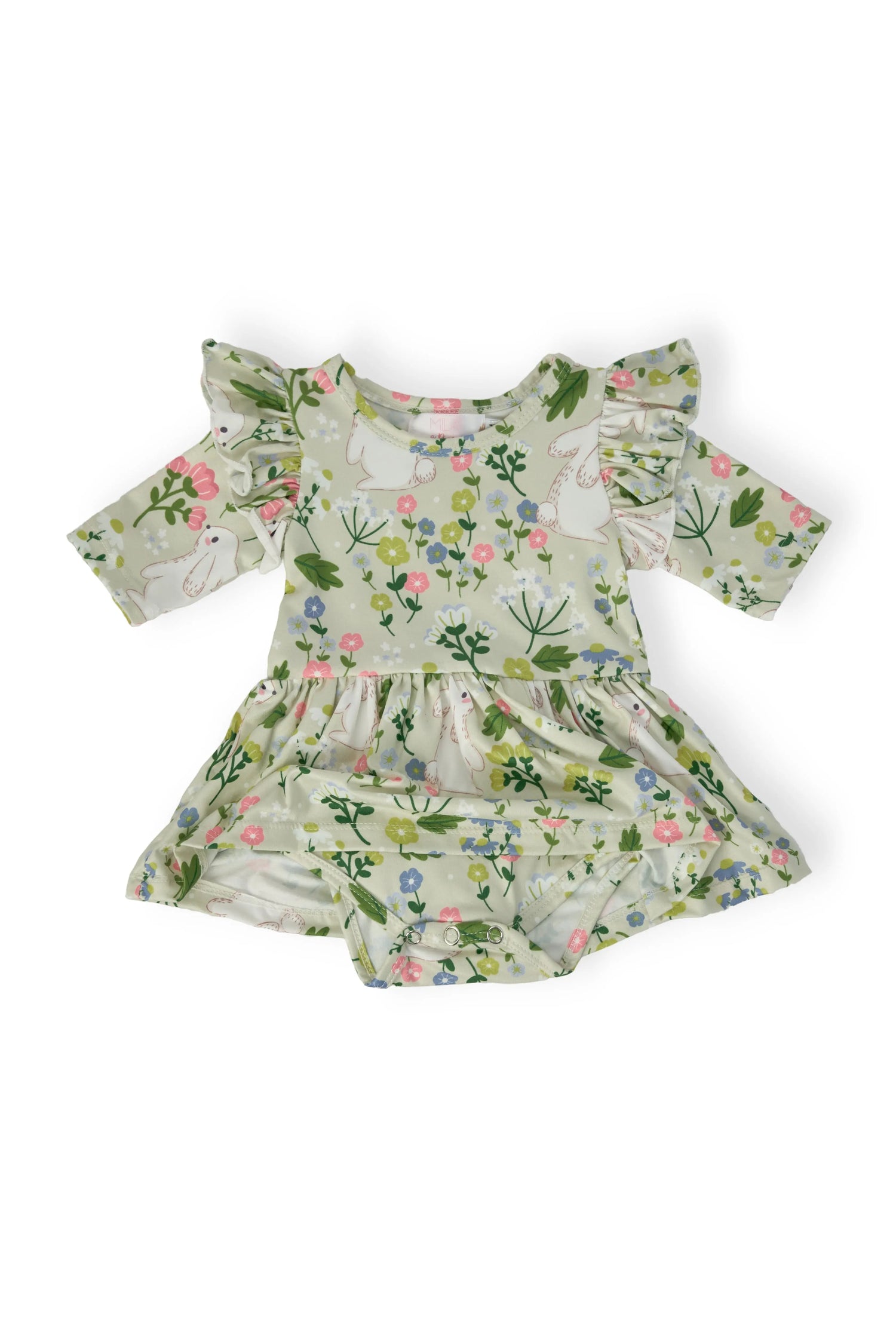 Mila & Rose ® No Bunny Like You Twirl Flutter Bodysuit - 