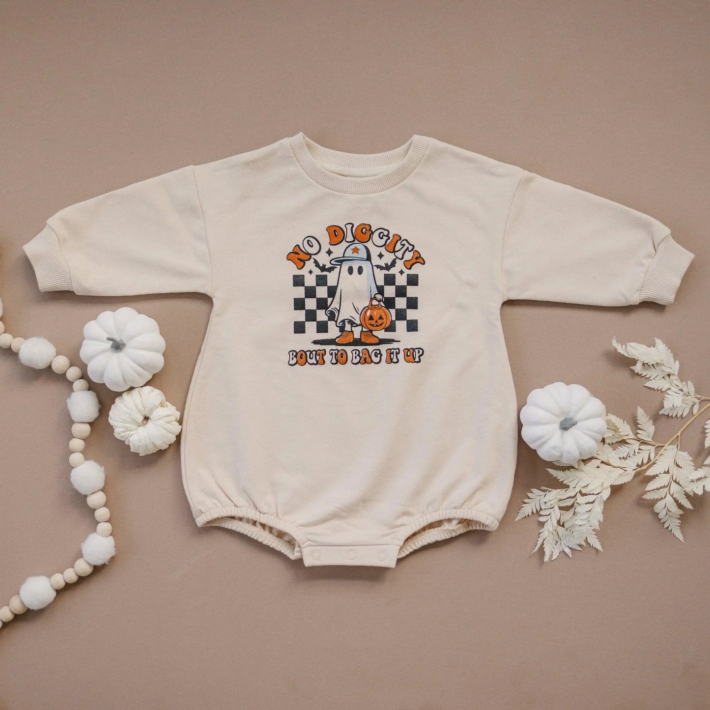 Little Joy Co. No Diggity Bout to Bag It Up Organic Cotton Romper Graphic -