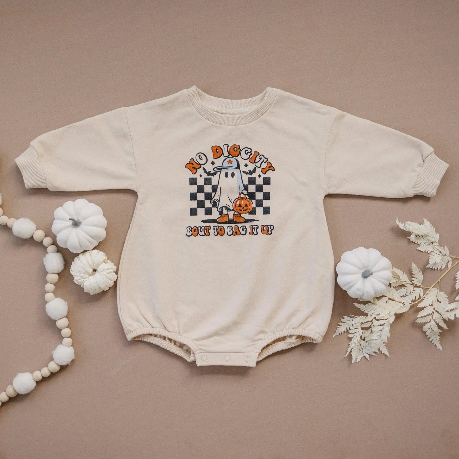 Little Joy Co. No Diggity Bout to Bag It Up Organic Cotton Romper Graphic -