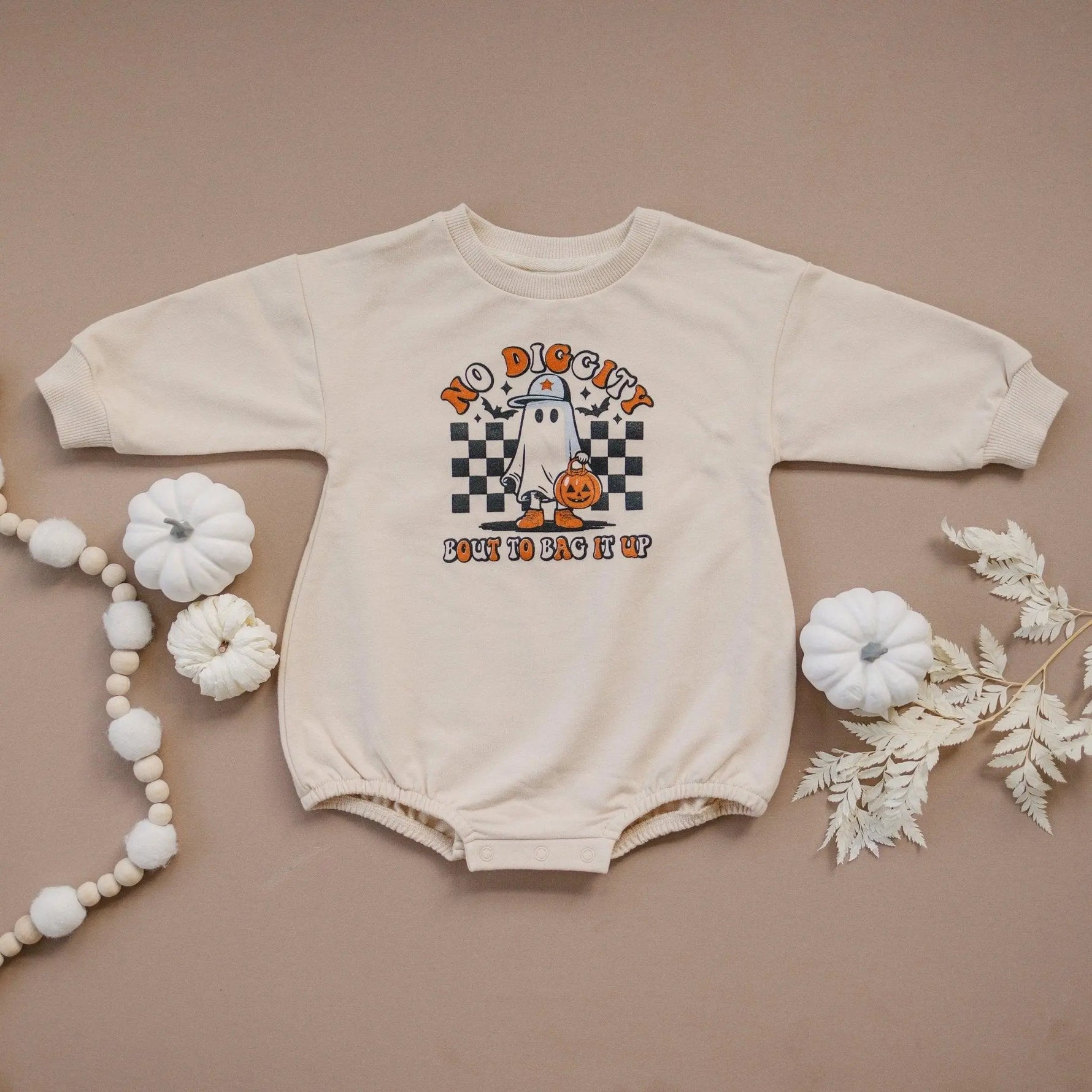 Little Joy Co. No Diggity Bout to Bag It Up Organic Cotton Romper Graphic -