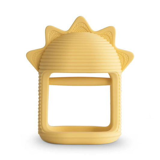 No Drop Sun Teether Sunshine Baby Toy with Easy Grip and Textured Surface Mushie