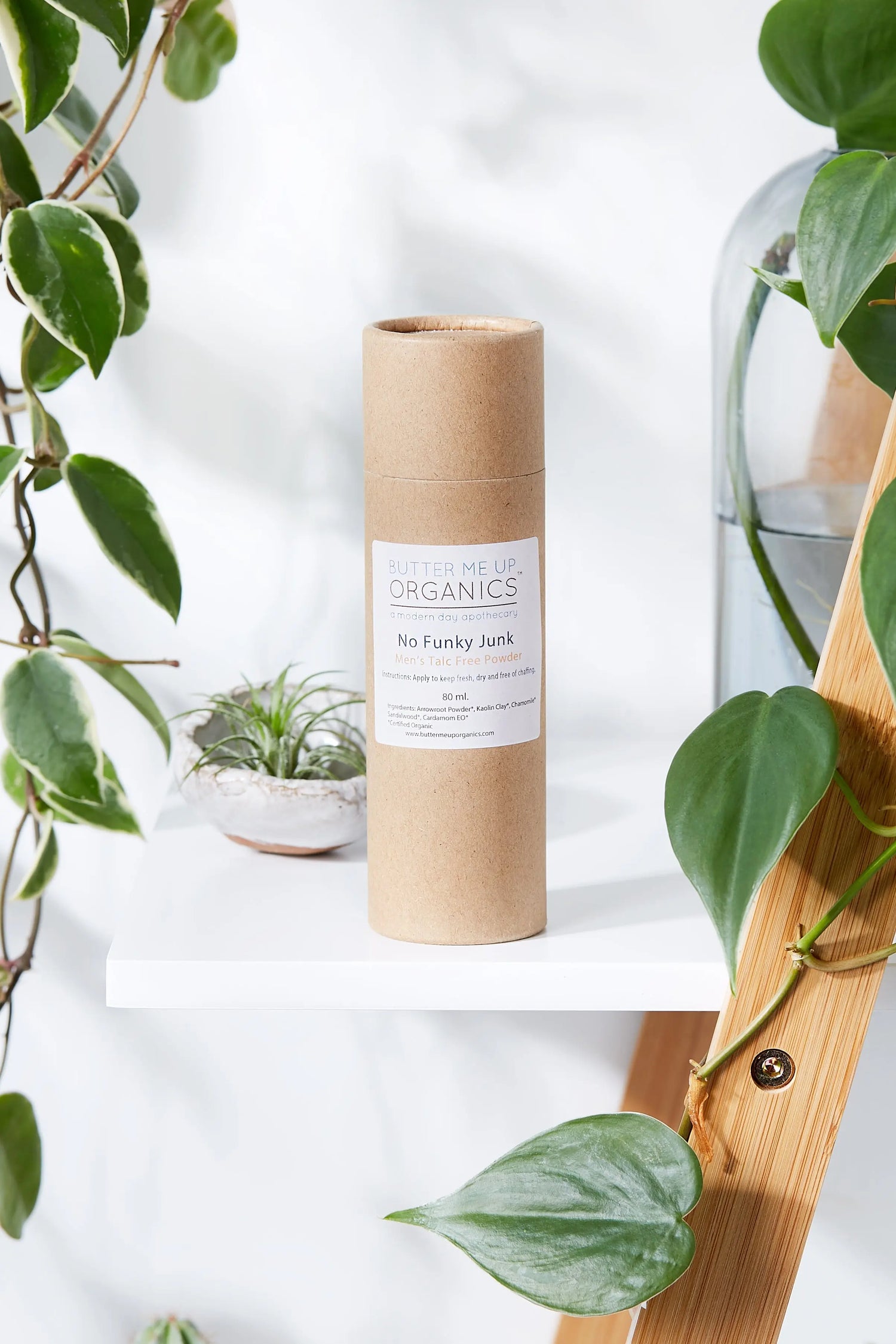 Butter Me Up Organics No Funky Junk Talc Free Body Powder with Natural Odor Control for Men - Health & Beauty > Personal Care > Cosmetics > Skin Care > Body Powder Body