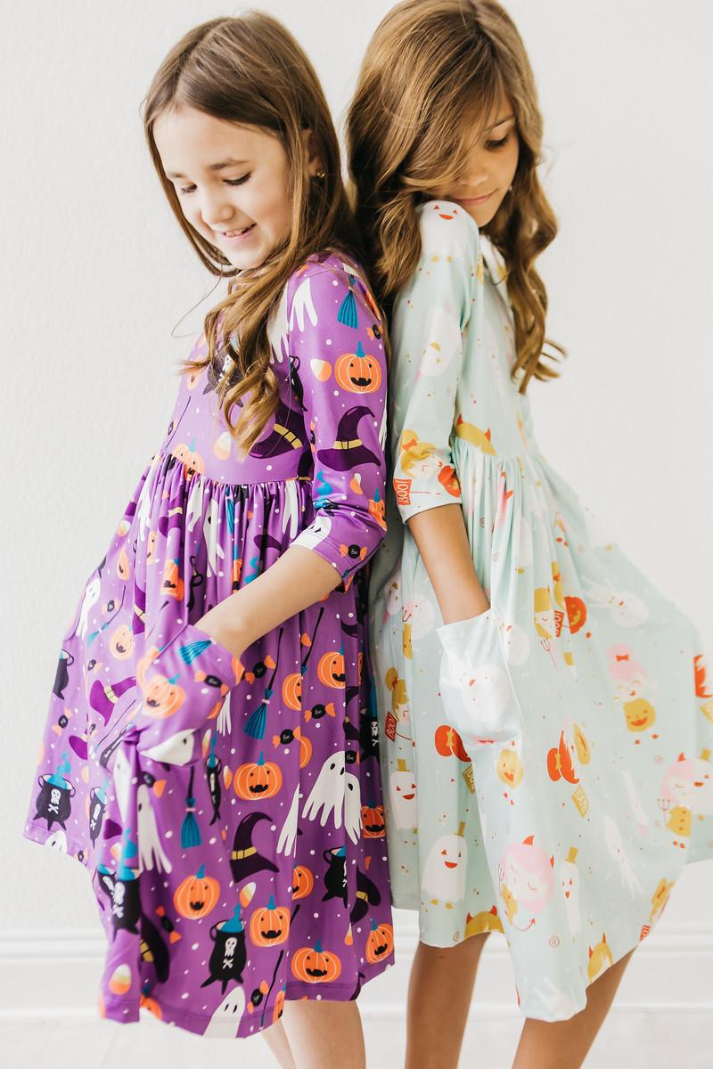 No Tricks Just Treats Three Quarter Sleeve Pocket Dress Mila & Rose ® Everetts Place: Online Boutique