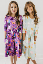 No Tricks Just Treats Three Quarter Sleeve Pocket Dress Mila & Rose ® Everetts Place: Online Boutique