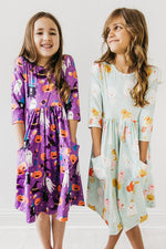 No Tricks Just Treats Three Quarter Sleeve Pocket Dress Mila & Rose ® Everetts Place: Online Boutique