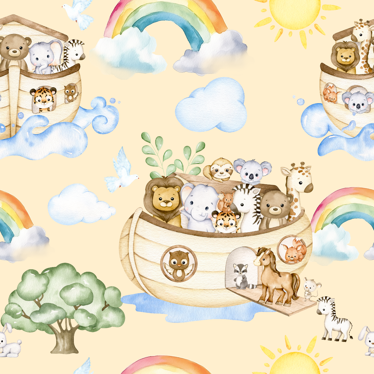 Minky Baby Blanket Noah's Ark by Honey Lemonade at Everetts Place