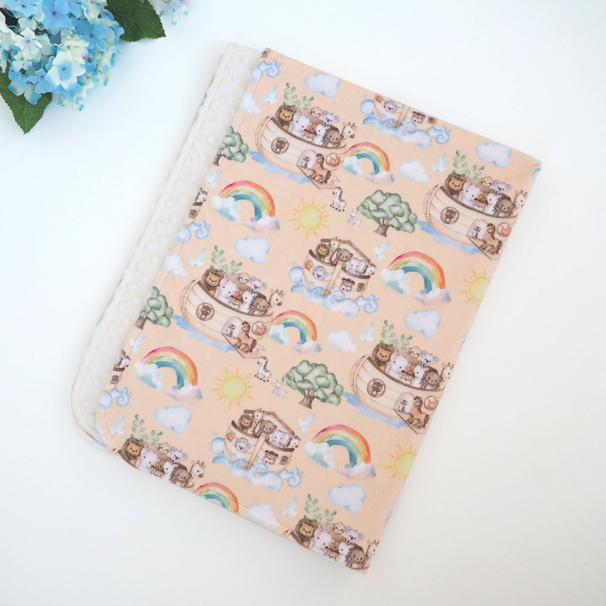 Minky Baby Blanket Noah's Ark by Honey Lemonade at Everetts Place