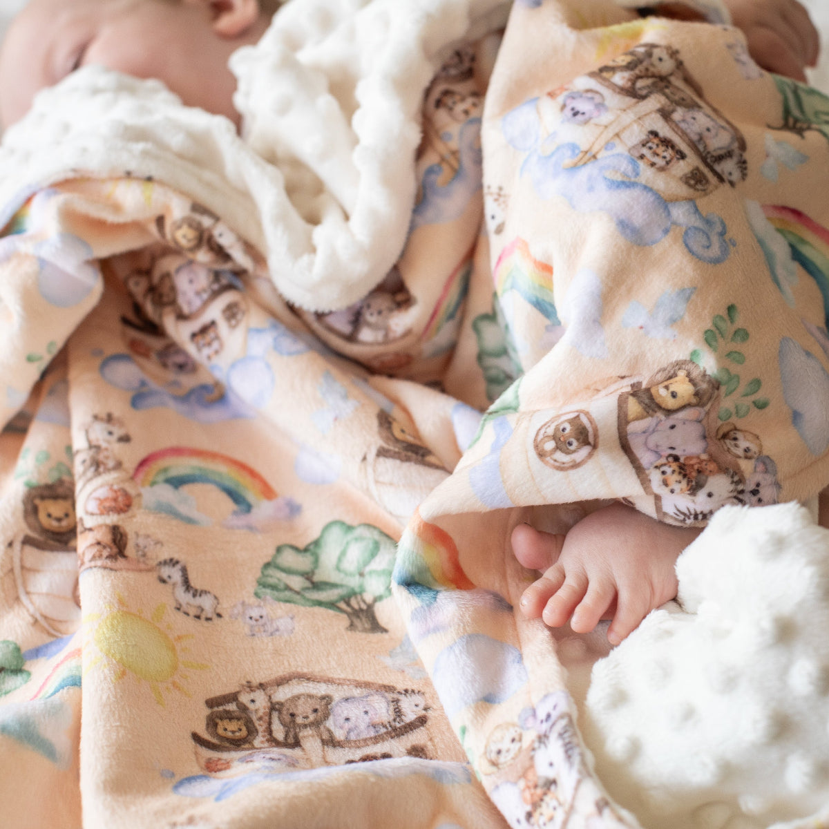 Minky Baby Blanket Noah's Ark by Honey Lemonade at Everetts Place