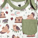 Owl Long Sleeve Bodysuit and Pant | Organic Pima Cotton by Kolorful