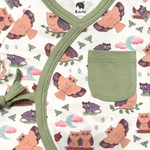 Owl Kimono Long Sleeve Romper | Organic Pima Cotton by Kolorful