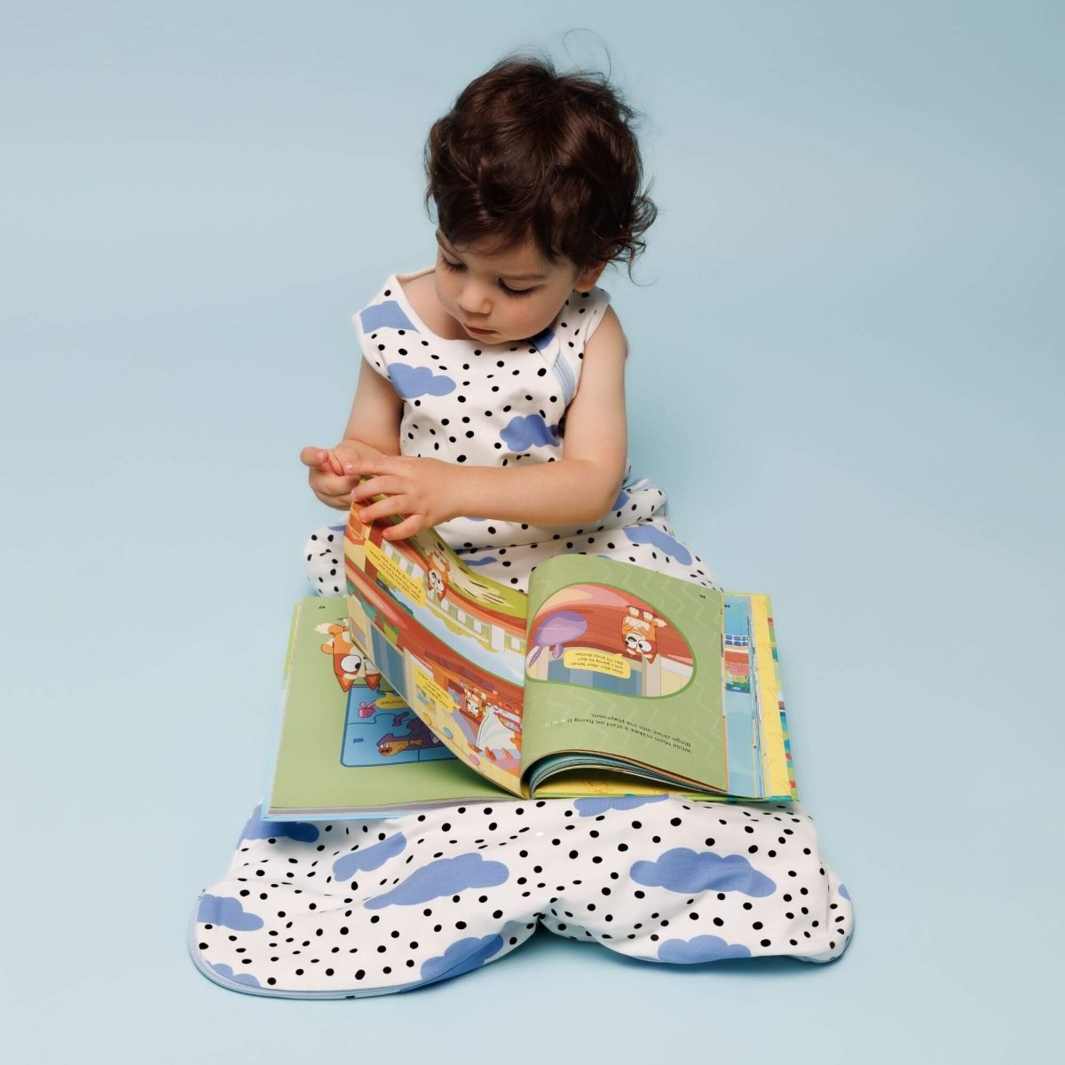 Norani Baby Norani Baby One And Done Sleep Sack Blue Clouds All Seasons - Everetts Place Boutique - 