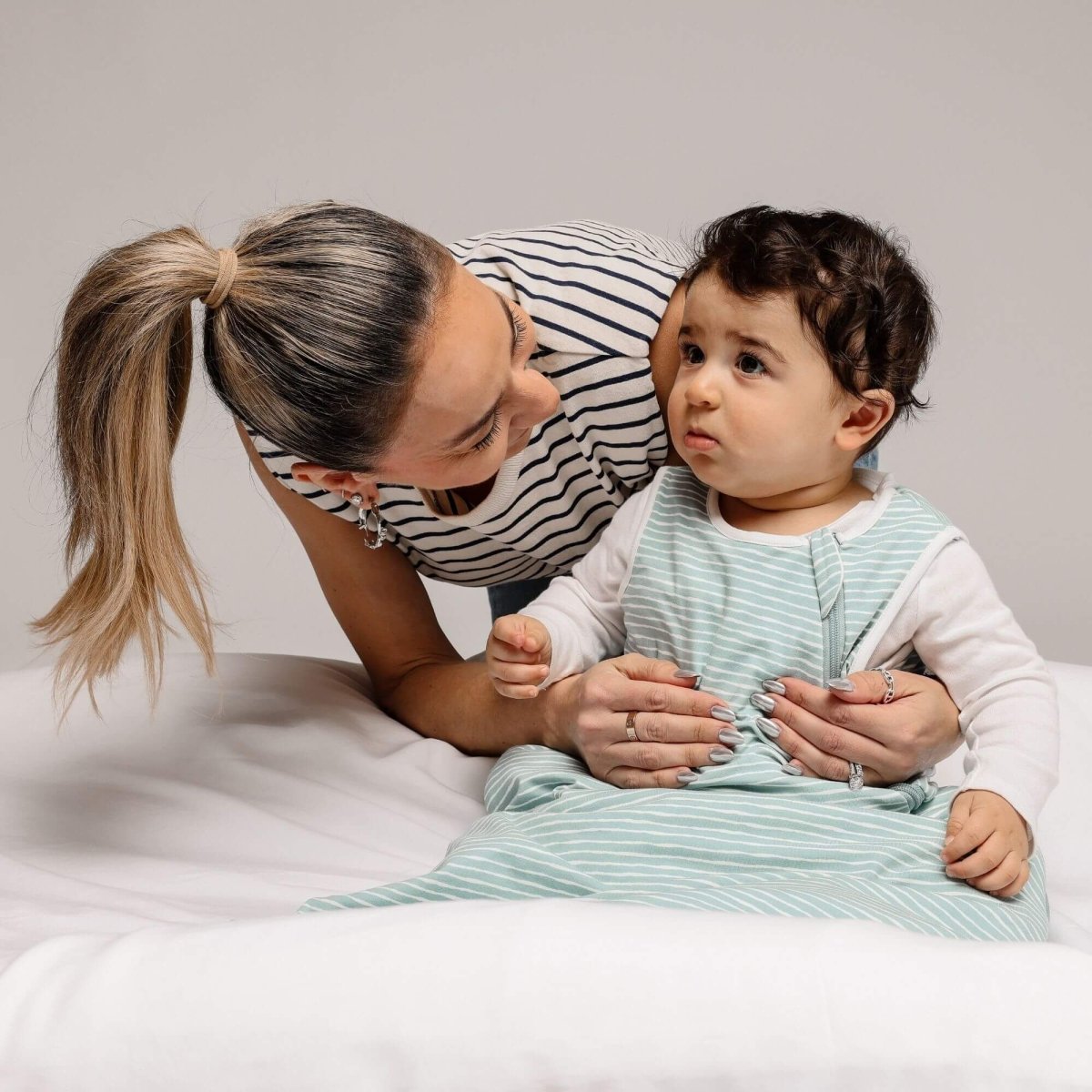 Norani Baby Norani Baby One And Done Sleep Sack Green Stripes All Season - Everetts Place Boutique - 